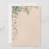 Romantische Blumenschrift Hübsche Hochzeit Einladung (Rückseite)