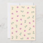 Romantische Blumenschrift Save the Date Karte (Rückseite)