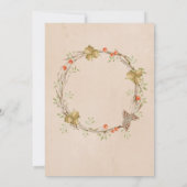 Romantische Blumenschrift Wreath Greenerity Weddin Einladung (Rückseite)