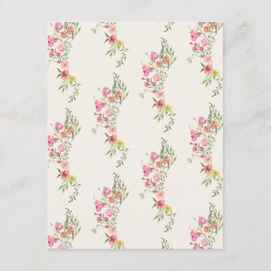 Romantische Blumenstraume Einladung (Rückseite)