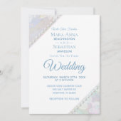 *~* Romantische Blumenstrauß Perlen Vintage Hochze Einladung (Vorderseite)