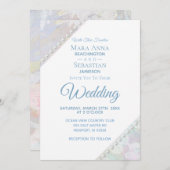 *~* Romantische Blumenstrauß Perlen Vintage Hochze Einladung (Vorne/Hinten)