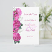 Romantische Blumensträuße retten das Datum Save The Date (Stehend Vorderseite)