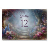 Romantische Blumenzauberwaldhochzeit Tischnummer (Rückseite)