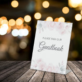 Romantische Blumenzellenschrift Sockelschild