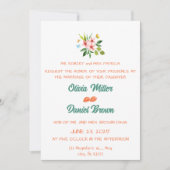 Romantische Blumenzeremonie Einladung (Vorderseite)