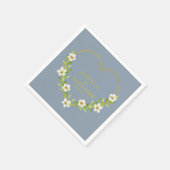 Romantische Blumenzeremonie individuell anpassbar Serviette (Ecke)