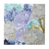 Romantische Blumenzille Fliese (Vorderseite)