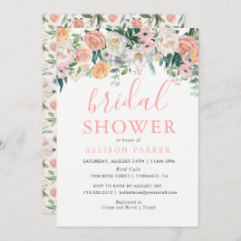 Romantische Blush Blume Bridal Dusche Einladung