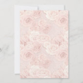 Romantische Blush Floral Save the Date Card Einladung (Rückseite)