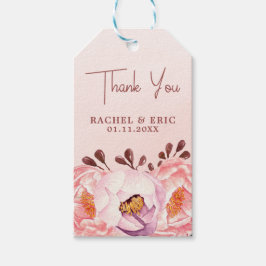 Romantische Blush Floral Wedding Danke für Ihr Ges Geschenkanhänger