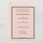 Romantische Blush Grau Wasserfarbe Einladung (Vorne/Hinten)