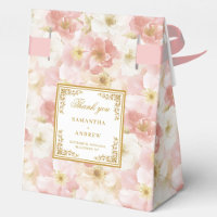 Romantische Blush Ivory Gold Wedding Danke Box