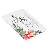 Romantische Blush Mauve Horizontal Save the Date Magnet (Rechte Seite)