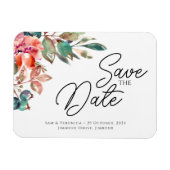 Romantische Blush Mauve Horizontal Save the Date Magnet (Horizontal)