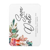 Romantische Blush Mauve Horizontal Save the Date Magnet (Vertikal)