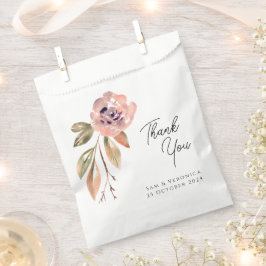 Romantische Blush Mauve Wasserfarbe Geschenktütchen