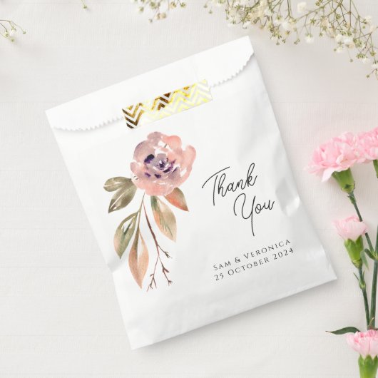 Romantische Blush Mauve Wasserfarbe Geschenktütchen (Versiegelt)