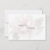 Romantische Blush Peony Floral Hochzeit UAWG 2 RSVP Karte (Rückseite)