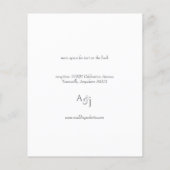 Romantische Blush Peony Floral Wedding Card (Rückseite)