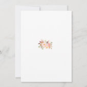 Romantische Blush Pink Floral Gold Partnerschaft Einladung (Rückseite)