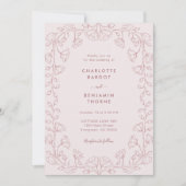 Romantische Blush Pink Hochzeitseinladung Einladung (Vorderseite)