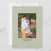 Romantische Blush Pink Sage Grüne Hochzeit Save The Date (Rückseite)