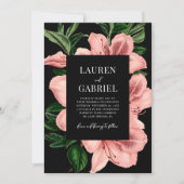 Romantische Blush Pink Vintage Blumenhochzeit Einladung (Vorderseite)