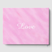 Romantische Blush Pink Wasserfarbenhochzeit Gästebuch (Rückseite)