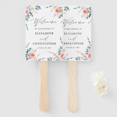 Romantische Blush Pink & White Floral Wedding Will Fächer (Vorne und Hinten)