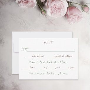 Romantische Blush-Regency-Lesbenhochzeit RSVP Karte