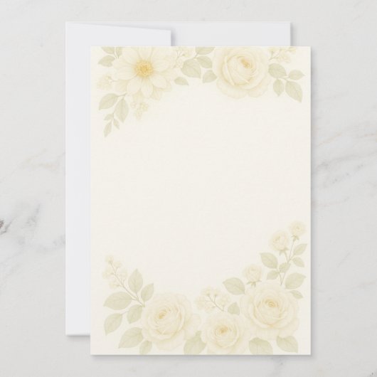 Romantische Blush Rose Einladung Hochzeit (Rückseite)