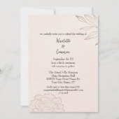 Romantische Blush Wedding Minimalistisch Peony Einladung (Vorderseite)
