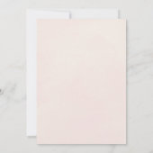 Romantische Blush Wedding Minimalistisch Peony Einladung (Rückseite)