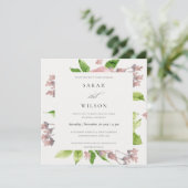 ROMANTISCHE BLUSPINK WATERCOLOR VERLOBUNG EINLADUNG (Stehend Vorderseite)