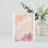 Romantische Blüte Postkarte (Stehend Vorderseite)