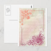 Romantische Blüte Postkarte (Vorne/Hinten)