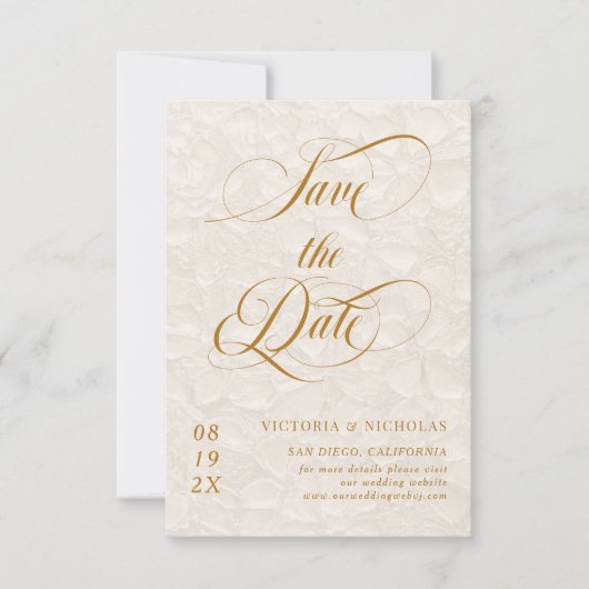 Romantische Blüte Save The Date (Vorderseite)