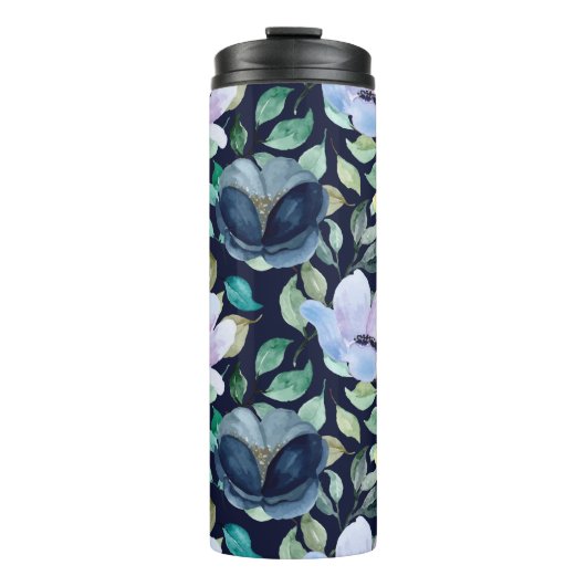 Romantische Blüten Boho Botanisch Thermosbecher (Vorderseite)