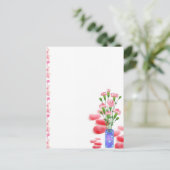 Romantische Blüten Postkarte (Stehend Vorderseite)