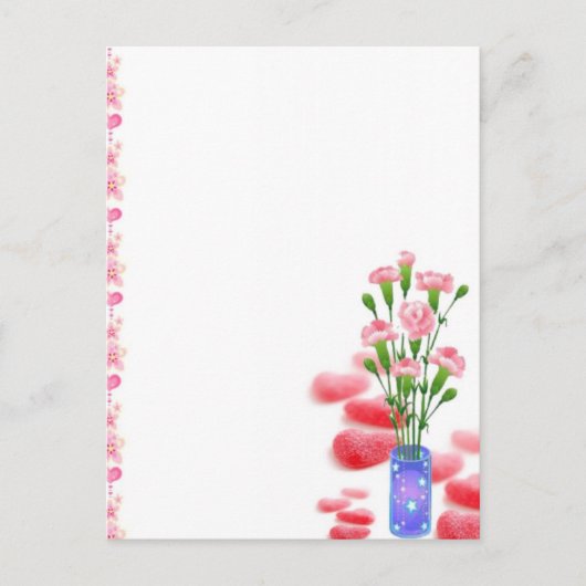 Romantische Blüten Postkarte (Vorderseite)