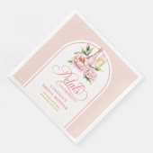 Romantische Blüten und Prosecco Dusche Servietten  (Ecke)