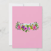 Romantische Blütenblüten Rose Sommerblumenhochzeit Save The Date (Rückseite)