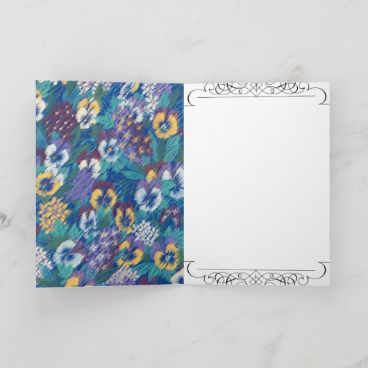 Romantische Blütenfarbe Karte (Innenseite)