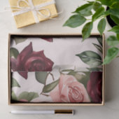 Romantische blütenfarbige Rose Burgund Seidenpapier (Geschenk)