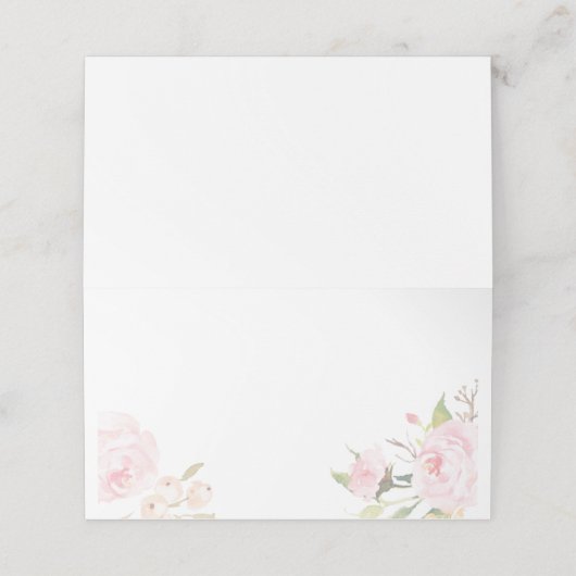 Romantische blütengeflochtene Platzkarten (Außenseite Aufgefaltet)