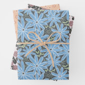 Romantische BlütenhandGezeichnet Multicolor Geschenkpapier Set (Beispiel)