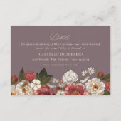 Romantische Blütenhochzeit Begleitkarte (Vorderseite)