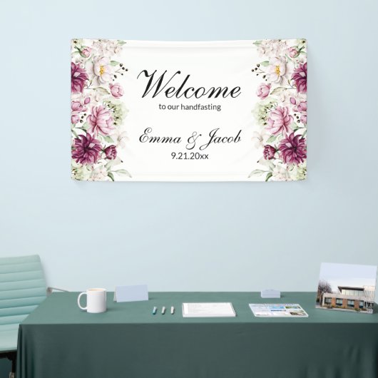 Romantische Blütenperse Banner (Messeveranstaltung)