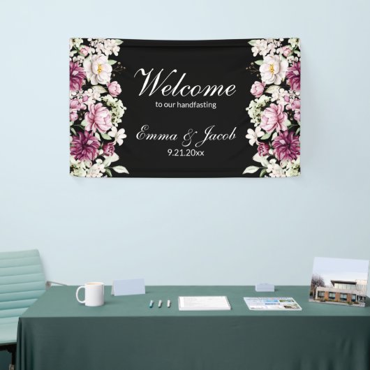 Romantische Blütenperse Banner (Messeveranstaltung)